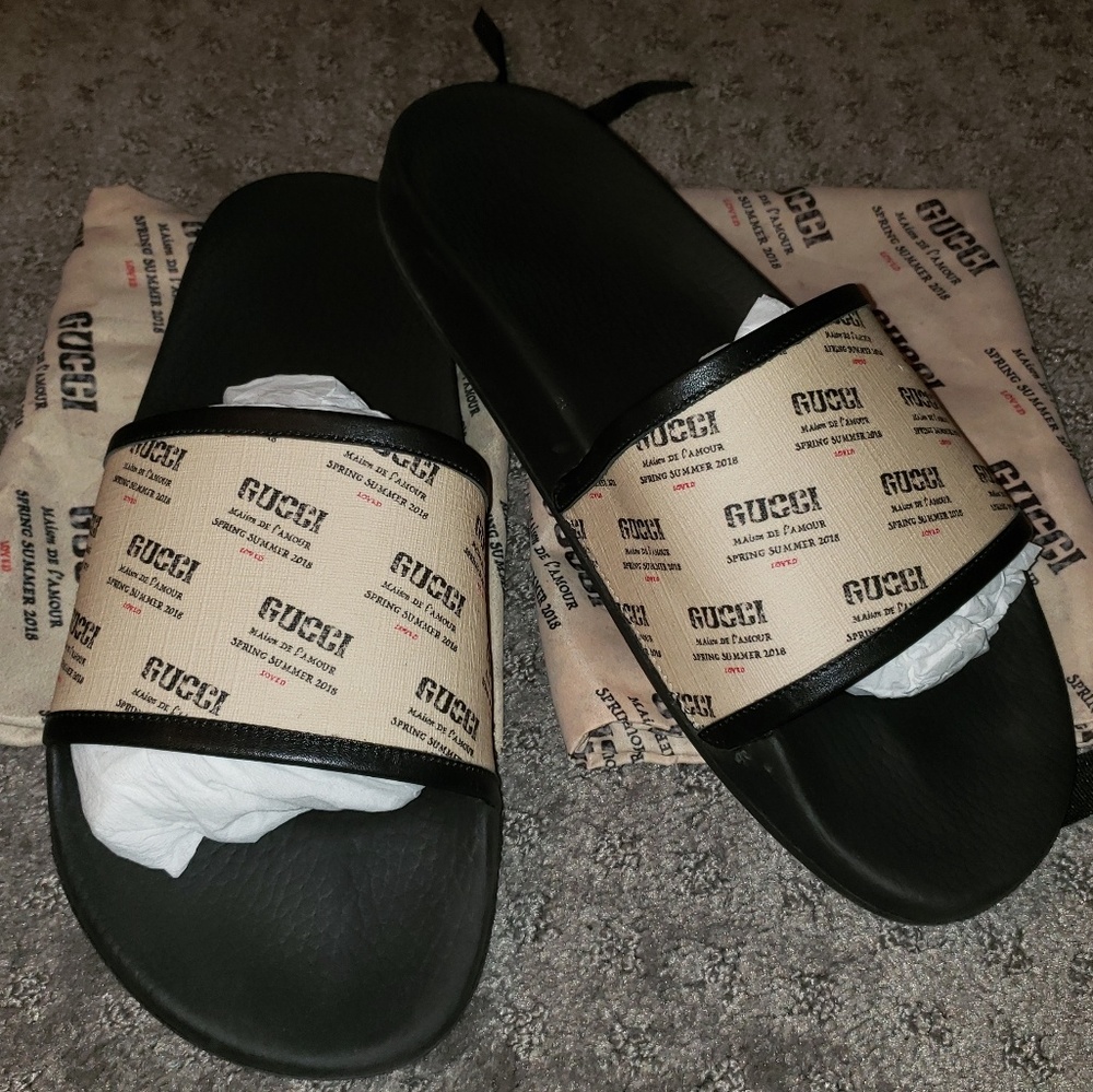 Authentic Like New Mens Gucci Slides